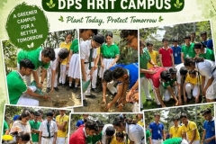Plantation drive at DPS HRIT Campus.